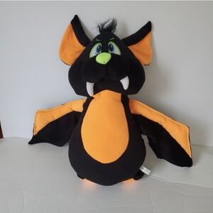 Toy Factory Vampire Bat Plush 19" Bobby Batz Halloween Toy Black Orange